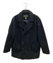 Eddie Bauer（エディーバウアー）の古着「00s Pコート 緑タグ 古着」｜ブラック
