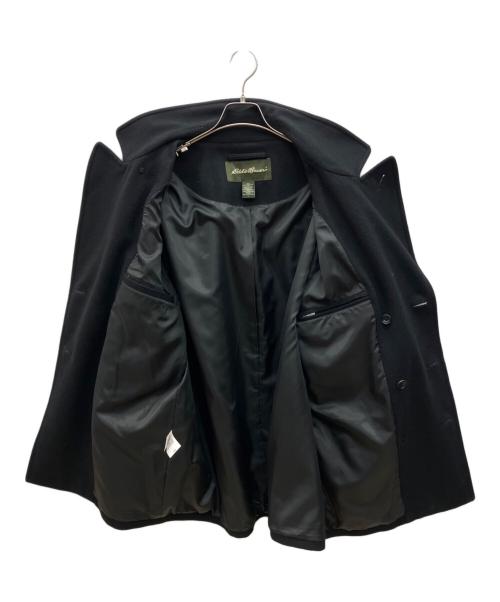 Eddie Bauer（エディーバウアー）Eddie Bauer (エディーバウアー) 00s Pコート 緑タグ 古着 ブラック サイズ:Lの古着・服飾アイテム
