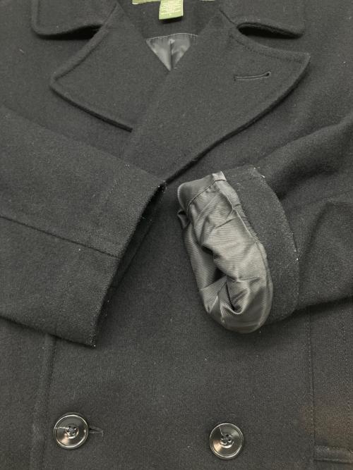 Eddie Bauer（エディーバウアー）Eddie Bauer (エディーバウアー) 00s Pコート 緑タグ 古着 ブラック サイズ:Lの古着・服飾アイテム