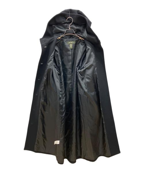 Eddie Bauer（エディーバウアー）Eddie Bauer (エディーバウアー) 90sウールフーデッドコート　緑タグ　古着 ブラック サイズ:Ｍの古着・服飾アイテム