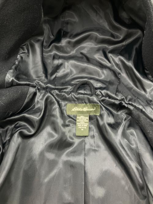 Eddie Bauer（エディーバウアー）Eddie Bauer (エディーバウアー) 90sウールフーデッドコート　緑タグ　古着 ブラック サイズ:Ｍの古着・服飾アイテム