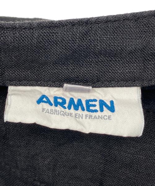 ARMEN（アーメン）ARMEN (アーメン) 半袖ワンピース　リネン100% ブラックの古着・服飾アイテム