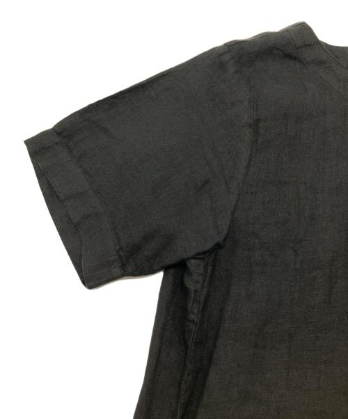 ARMEN（アーメン）ARMEN (アーメン) 半袖ワンピース　リネン100% ブラックの古着・服飾アイテム