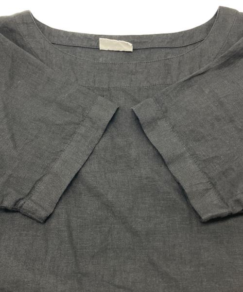 ARMEN（アーメン）ARMEN (アーメン) 半袖ワンピース　リネン100% ブラックの古着・服飾アイテム