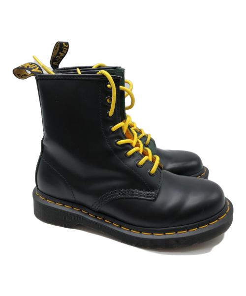 Dr.Martens（ドクターマーチン）Dr.Martens (ドクターマーチン) 8ホールブーツ ブラック×グリーン サイズ:23.5の古着・服飾アイテム