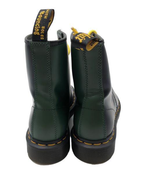 Dr.Martens（ドクターマーチン）Dr.Martens (ドクターマーチン) 8ホールブーツ ブラック×グリーン サイズ:23.5の古着・服飾アイテム
