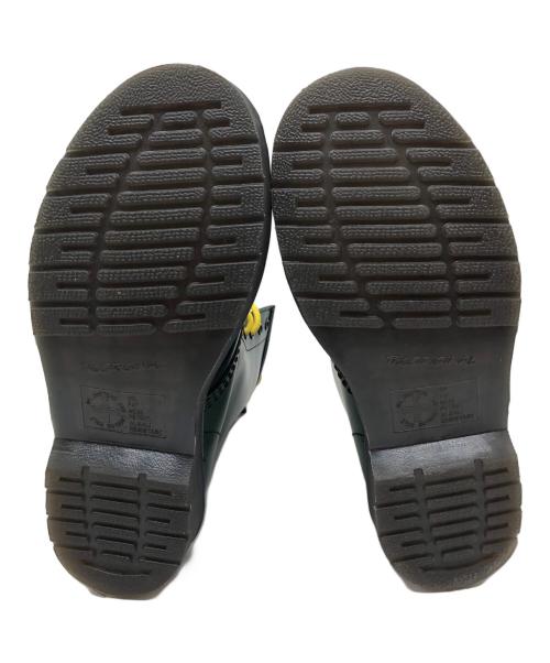 Dr.Martens（ドクターマーチン）Dr.Martens (ドクターマーチン) 8ホールブーツ ブラック×グリーン サイズ:23.5の古着・服飾アイテム