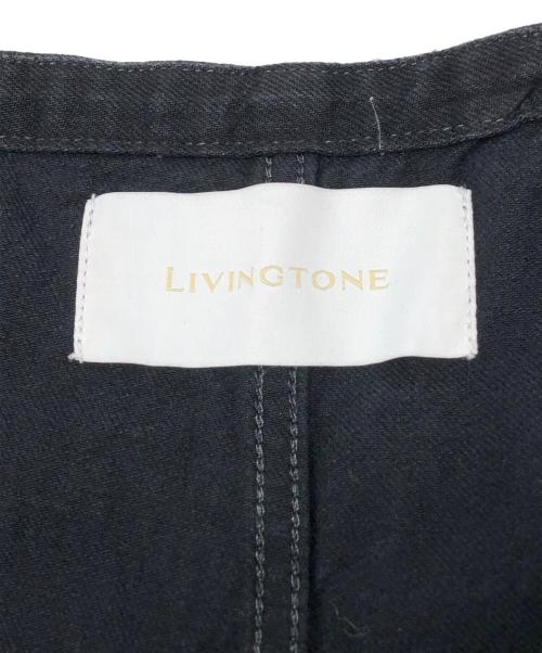 LIVINGTONE（リヴィントーン）LIVINGTONE (リヴィントーン) オーバーオール ブラック サイズ:34の古着・服飾アイテム