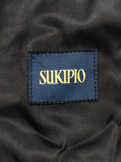 SUKIPIO（スキピオ）SUKIPIO (スキピオ) カシミヤ混ウールコート ネイビー サイズ:Lの古着・服飾アイテム