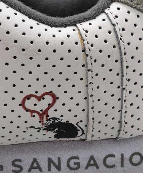 via SANGACIO（ヴィア・サンガチオ）via SANGACIO (ヴィア・サンガチオ) にゅーず BRANDALISED ライトグレー×ホワイト サイズ:29.5cmの古着・服飾アイテム