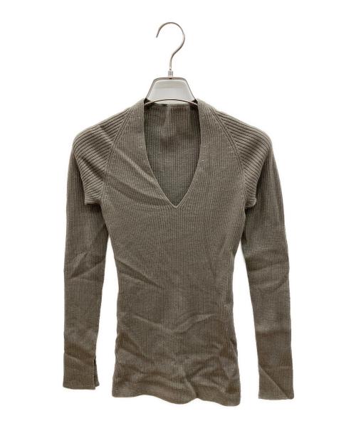 Whim Gazette（ウィムガゼット）Whim Gazette (ウィムガゼット) 薄手ニット グレー サイズ:Fの古着・服飾アイテム