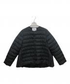 MARECHAL TERREマルシャルテル）の古着「ノーカラーダウンジャケット」｜ブラック