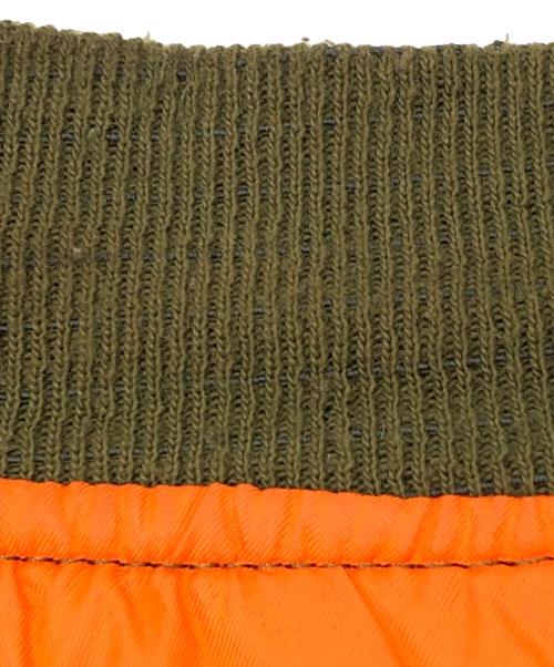 ALPHA INDUSTRIES（アルファインダストリーズ）ALPHA INDUSTRIES (アルファインダストリーズ) MA-1ジャケット　ストック:0615-00-573-8335 カーキ×オレンジ サイズ:XLの古着・服飾アイテム