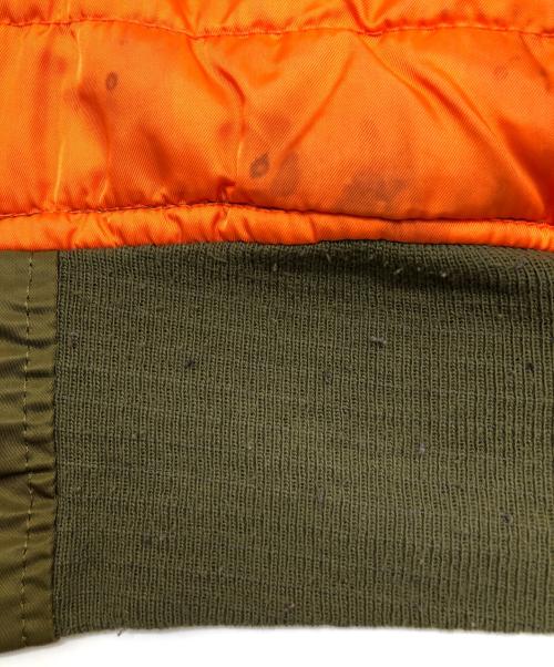ALPHA INDUSTRIES（アルファインダストリーズ）ALPHA INDUSTRIES (アルファインダストリーズ) MA-1ジャケット　ストック:0615-00-573-8335 カーキ×オレンジ サイズ:XLの古着・服飾アイテム