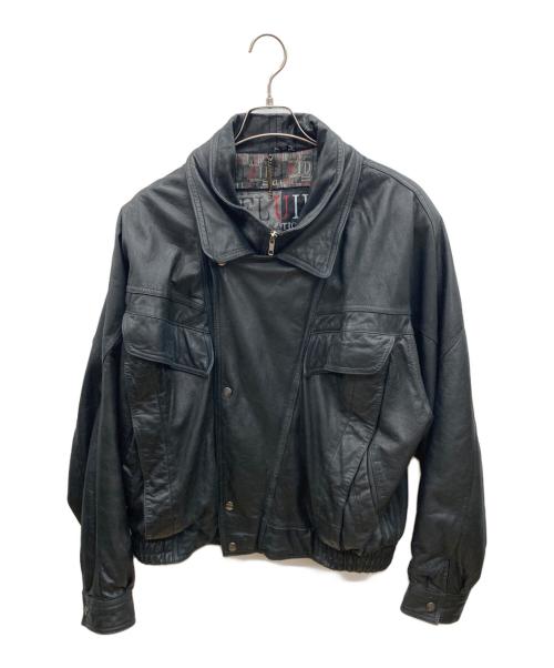 Fluid（フルイド）FLUID (フルイド) レザージャケット ブラック サイズ:XLの古着・服飾アイテム
