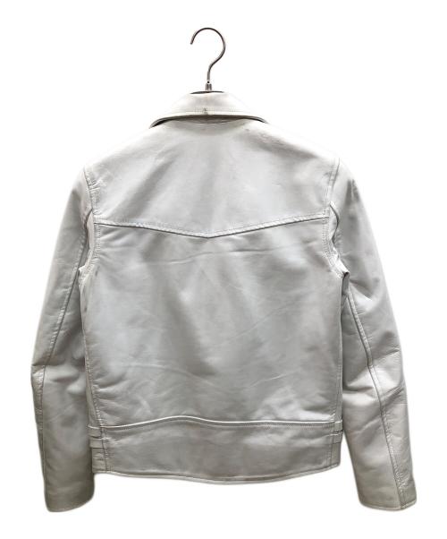 HORN WORKS（ホーンワークス）HORN WORKS (ホーンワークス) ダブルライダースジャケット ホワイト サイズ:Mの古着・服飾アイテム