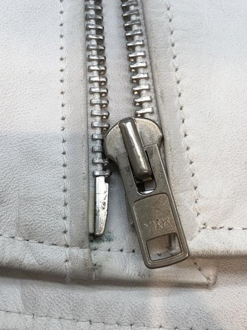 HORN WORKS（ホーンワークス）HORN WORKS (ホーンワークス) ダブルライダースジャケット ホワイト サイズ:Mの古着・服飾アイテム