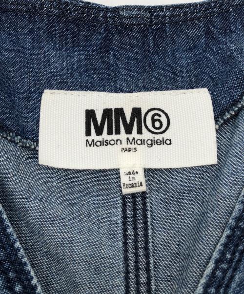 MM6 Maison Margiela（エムエムシックスメゾンマルジェラ）MM6 Maison Margiela (エムエムシックスメゾンマルジェラ) 半袖ワンピース　デニム ブルー サイズ:40の古着・服飾アイテム