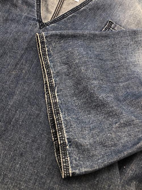 MM6 Maison Margiela（エムエムシックスメゾンマルジェラ）MM6 Maison Margiela (エムエムシックスメゾンマルジェラ) 半袖ワンピース　デニム ブルー サイズ:40の古着・服飾アイテム