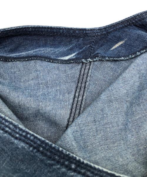 MM6 Maison Margiela（エムエムシックスメゾンマルジェラ）MM6 Maison Margiela (エムエムシックスメゾンマルジェラ) 半袖ワンピース　デニム ブルー サイズ:40の古着・服飾アイテム