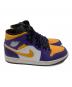 NIKE (ナイキ) AIR JORDAN 1 MID パープル×イエロー サイズ:26cm：12000円