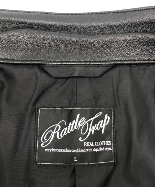 RATTLE TRAP（ラトルトラップ）RATTLE TRAP (ラトルトラップ) レザーライダースジャケット ブラック サイズ:Lの古着・服飾アイテム