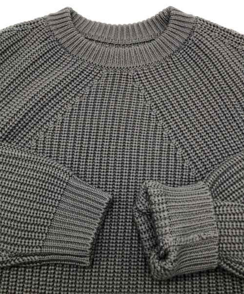 BATONER（バトナ―）BATONER (バトナ―) SIGNATURE クルーネックプルオーバーニット グレー サイズ:1の古着・服飾アイテム