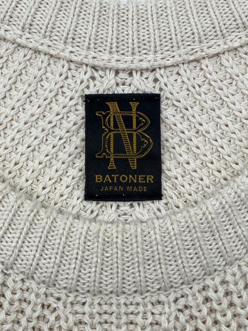 BATONER（バトナ―）BATONER (バトナ―) SIGNATUREクルーネックニット アイボリー サイズ:1の古着・服飾アイテム