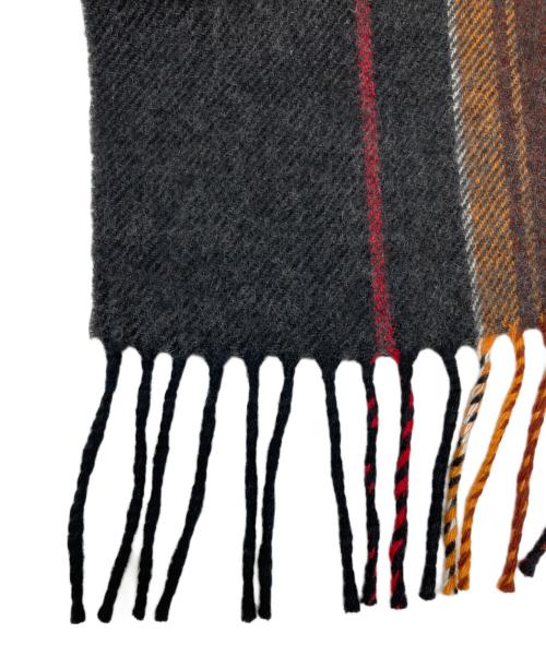 JOHNSTONS OF ELGIN（ジョンストンズ オブ エルガン）JOHNSTONS OF ELGIN (ジョンストンズ オブ エルガン) カシミヤ混マフラー ブラック×キャメルの古着・服飾アイテム