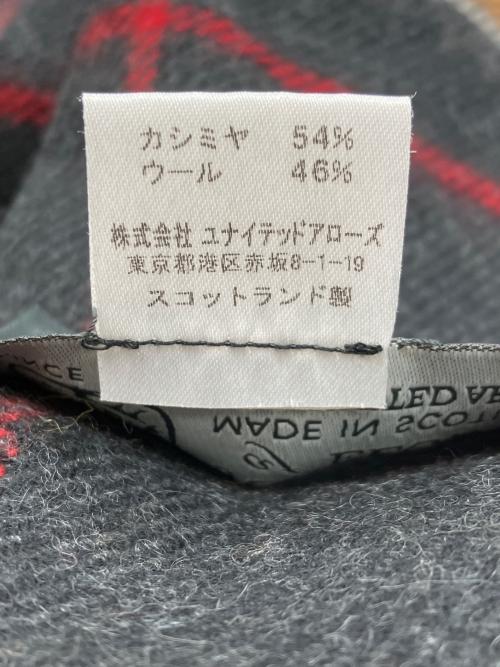 JOHNSTONS OF ELGIN（ジョンストンズ オブ エルガン）JOHNSTONS OF ELGIN (ジョンストンズ オブ エルガン) カシミヤ混マフラー ブラック×キャメルの古着・服飾アイテム