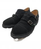 PARABOOTパラブーツ）の古着「ダブルモンクストラップシューズ」｜ブラック