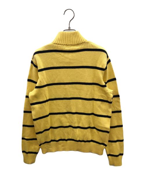 POLO RALPH LAUREN（ポロ・ラルフローレン）POLO RALPH LAUREN (ポロ・ラルフローレン) 00sハーフジップボーダーニット　古着 イエロー×ブラック サイズ:Ｓの古着・服飾アイテム