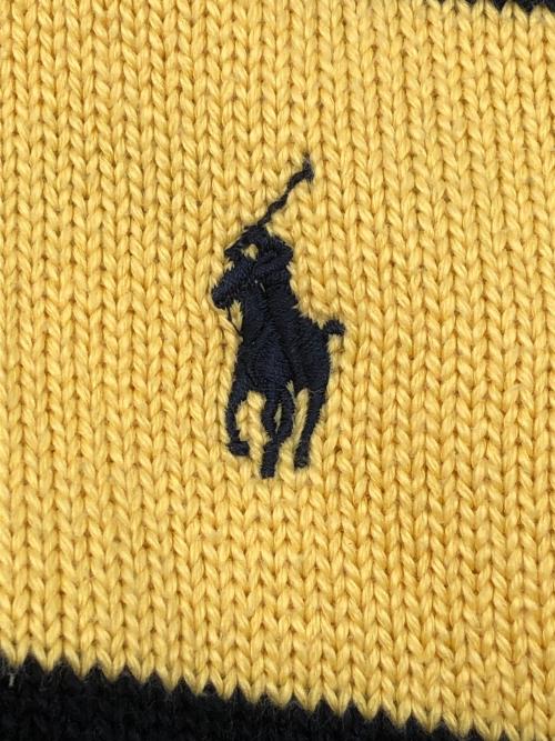 POLO RALPH LAUREN（ポロ・ラルフローレン）POLO RALPH LAUREN (ポロ・ラルフローレン) 00sハーフジップボーダーニット　古着 イエロー×ブラック サイズ:Ｓの古着・服飾アイテム