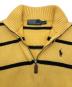 中古・古着 POLO RALPH LAUREN (ポロ・ラルフローレン) 00sハーフジップボーダーニット　古着 イエロー×ブラック サイズ:Ｓ：7000円