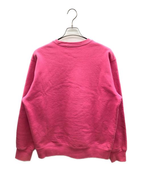 SUPREME（シュプリーム）SUPREME (シュプリーム) 裏起毛スウェット　Zig Zag Stitch Panel Crewneck ピンク×ライトグレー サイズ:Lの古着・服飾アイテム