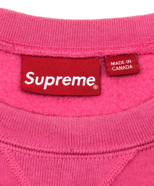 SUPREME（シュプリーム）SUPREME (シュプリーム) 裏起毛スウェット　Zig Zag Stitch Panel Crewneck ピンク×ライトグレー サイズ:Lの古着・服飾アイテム