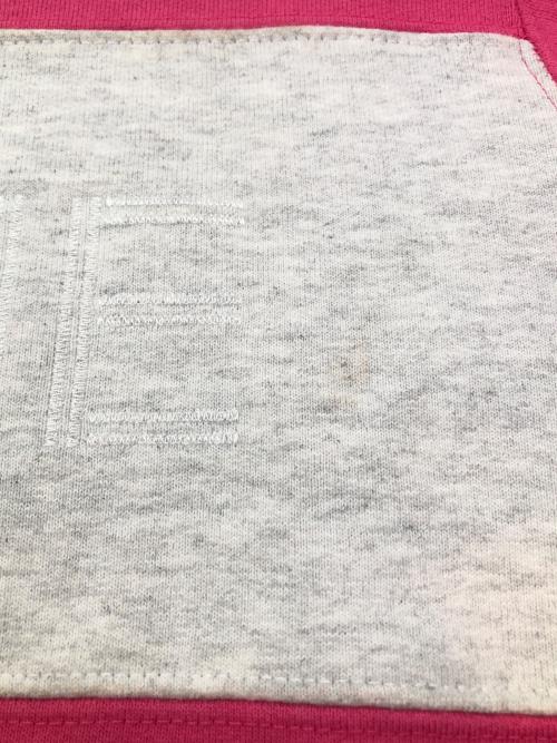 SUPREME（シュプリーム）SUPREME (シュプリーム) 裏起毛スウェット　Zig Zag Stitch Panel Crewneck ピンク×ライトグレー サイズ:Lの古着・服飾アイテム