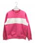 SUPREME（シュプリーム）の古着「裏起毛スウェット　Zig Zag Stitch Panel Crewneck」｜ピンク×ライトグレー