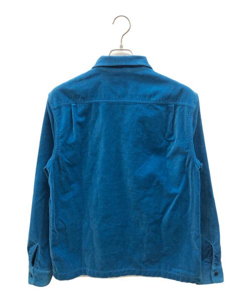 SUPREME（シュプリーム）SUPREME (シュプリーム) VELVET ZIP-UP OVERSHIRT　ベロア ライトブルー サイズ:Mの古着・服飾アイテム