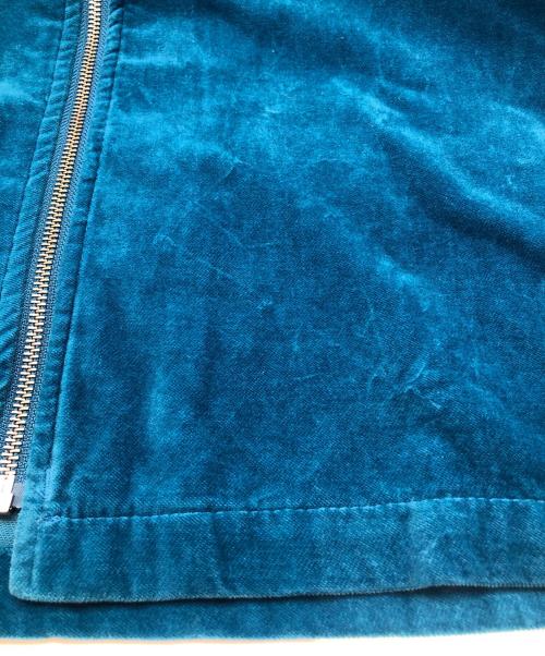 SUPREME（シュプリーム）SUPREME (シュプリーム) VELVET ZIP-UP OVERSHIRT　ベロア ライトブルー サイズ:Mの古着・服飾アイテム