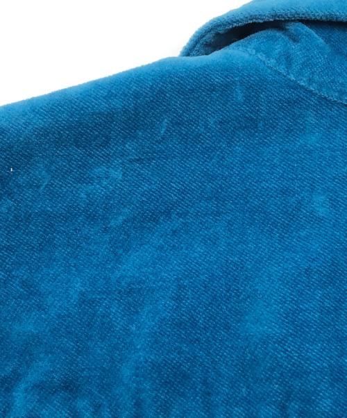 SUPREME（シュプリーム）SUPREME (シュプリーム) VELVET ZIP-UP OVERSHIRT　ベロア ライトブルー サイズ:Mの古着・服飾アイテム