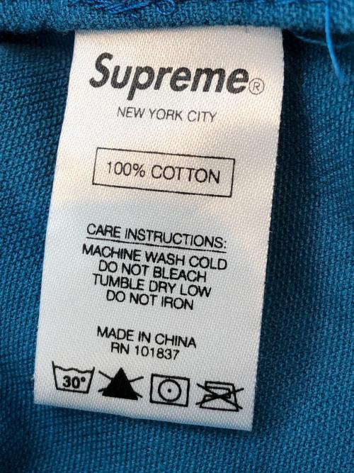 SUPREME（シュプリーム）SUPREME (シュプリーム) VELVET ZIP-UP OVERSHIRT　ベロア ライトブルー サイズ:Mの古着・服飾アイテム