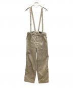 DRAWERドゥロワー）の古着「サスペンダー付パンツ」｜ベージュ