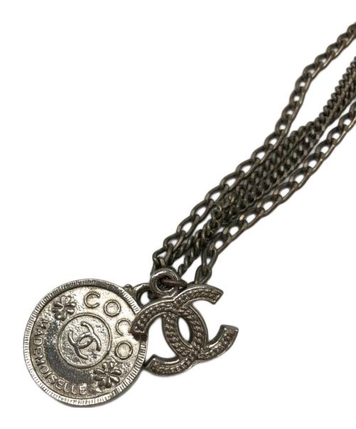 CHANEL（シャネル）CHANEL (シャネル) ココマークダブルチェーンネックレス シルバーカラーの古着・服飾アイテム