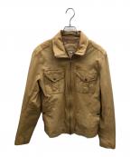 AVIREXアヴィレックス）の古着「レザージャケット」｜ベージュ