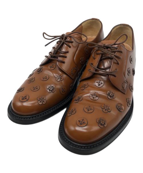 CHURCH'S（チャーチ）CHURCH'S (チャーチ) フラワーパッチワークレースアップシューズ ブラウン サイズ:25cmの古着・服飾アイテム