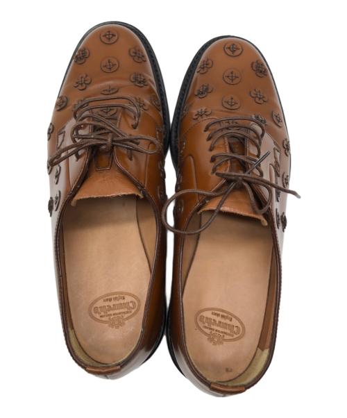 CHURCH'S（チャーチ）CHURCH'S (チャーチ) フラワーパッチワークレースアップシューズ ブラウン サイズ:25cmの古着・服飾アイテム