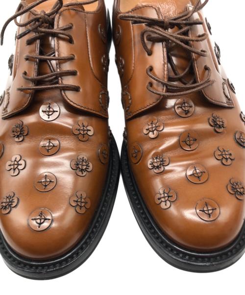 CHURCH'S（チャーチ）CHURCH'S (チャーチ) フラワーパッチワークレースアップシューズ ブラウン サイズ:25cmの古着・服飾アイテム