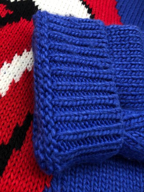 DONCARE（ドンケア）DONCARE (ドンケア) 厚手ニット ブルー サイズ:Mの古着・服飾アイテム