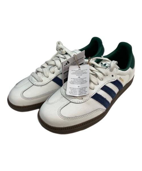 adidas（アディダス）adidas (アディダス) SAMBA OG ホワイト×ブルー×グリーン サイズ:23.5の古着・服飾アイテム